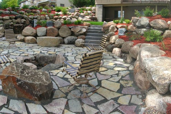 Landscape Retaining Wall Fire Pit Design Minnesota
