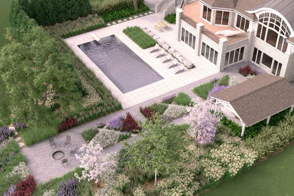 asymmetrical landscape design Minneapolis